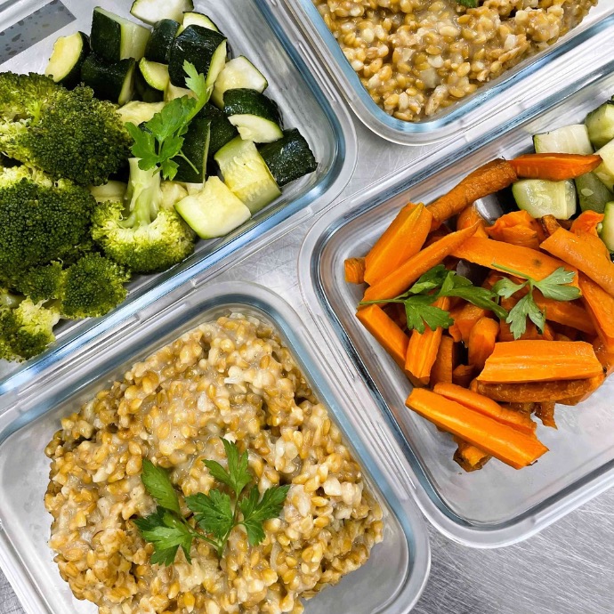 Risotto de petit épeautre au parmesan et légume de saison