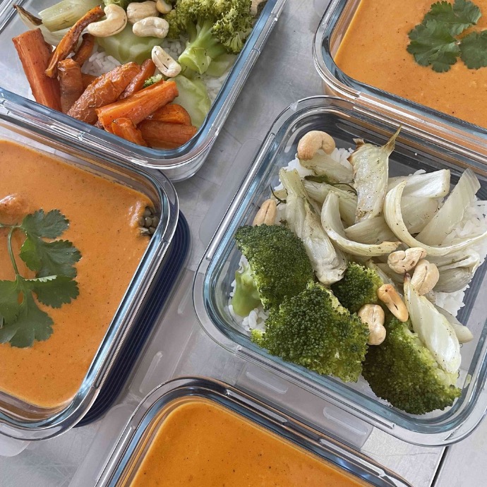 Dahl de lentilles et légume de saison